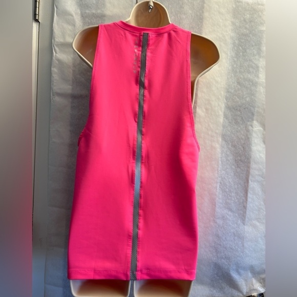Jessica Simpson The warm up tank top pink with metallic stripes Sz-M. X7 - Picture 3 of 11
